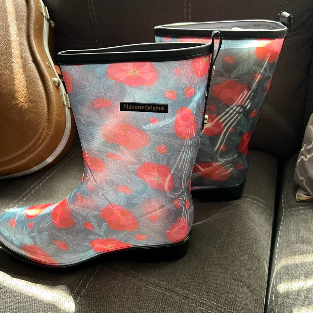 Planone Original Floral Rain Boots